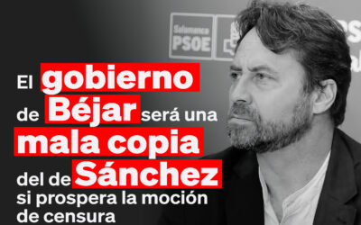 El PP de Salamanca vaticina que el gobierno de Béjar será una mala copia del de Sánchez si prospera la moción de censura