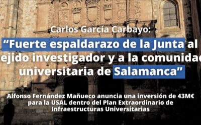 Carbayo destaca el “fuerte espaldarazo” de la Junta al tejido investigador y a la comunidad universitaria de CyL